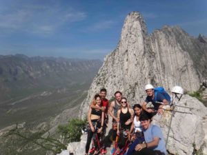 En la cima de la via ferrata en la huasteca